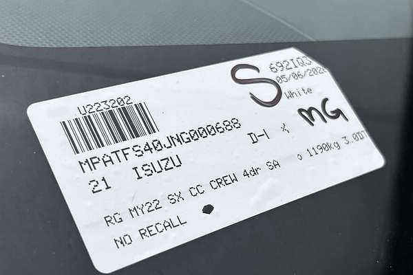 2021 Isuzu D-MAX SX 4X4 thumb-23