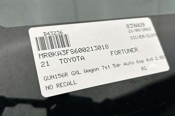 2021 Toyota Fortuner GXL GUN156R thumb-23
