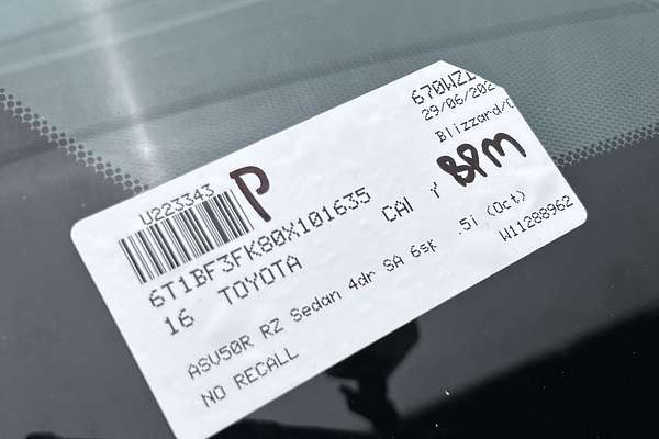 2016 Toyota Camry Atara SL ASV50R thumb-23