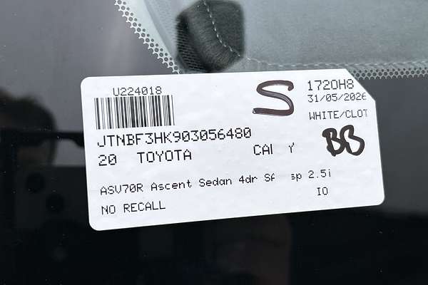 2020 Toyota Camry Ascent ASV70R thumb-23