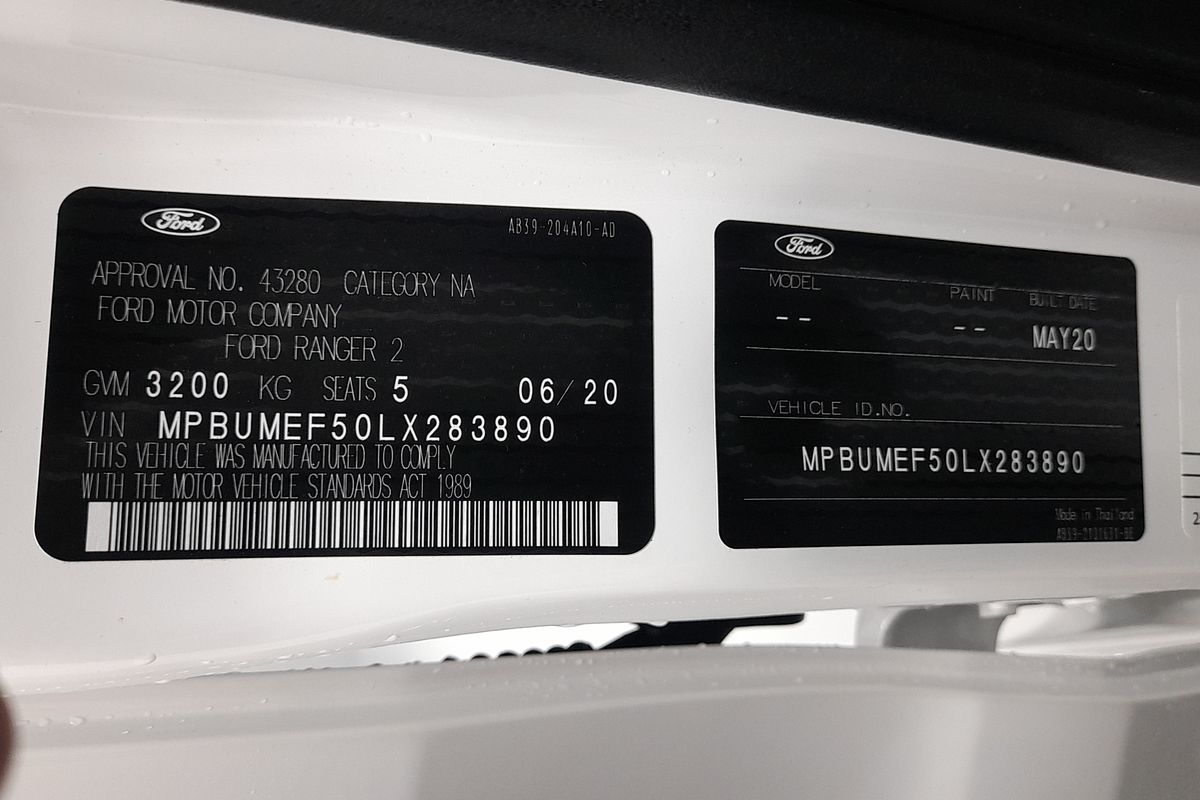 2020 Ford Ranger XL PX MkIII 4X4 3.2L