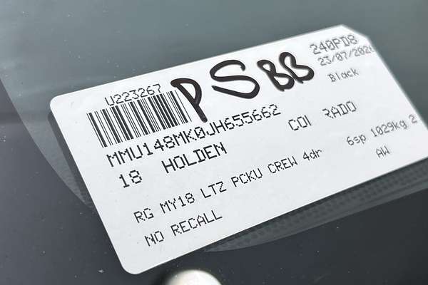 2018 Holden Colorado LTZ RG 4X4 thumb-23