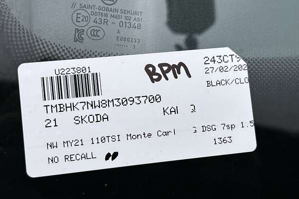 2021 SKODA Kamiq 110TSI Monte Carlo NW thumb-23