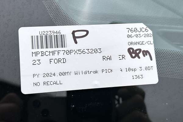 2023 Ford Ranger Wildtrak 4X4 3.0L thumb-23