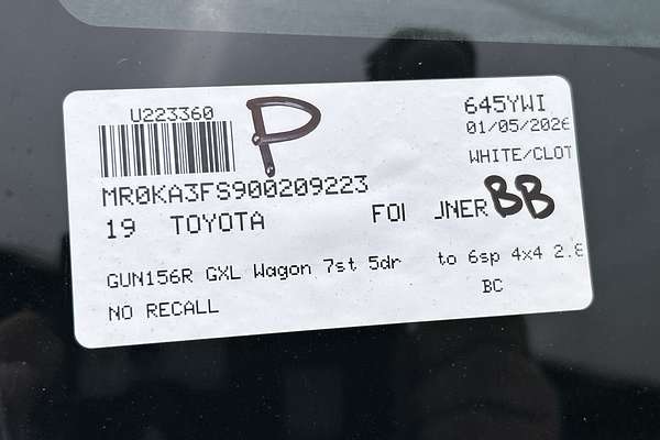 2019 Toyota Fortuner GXL GUN156R thumb-23