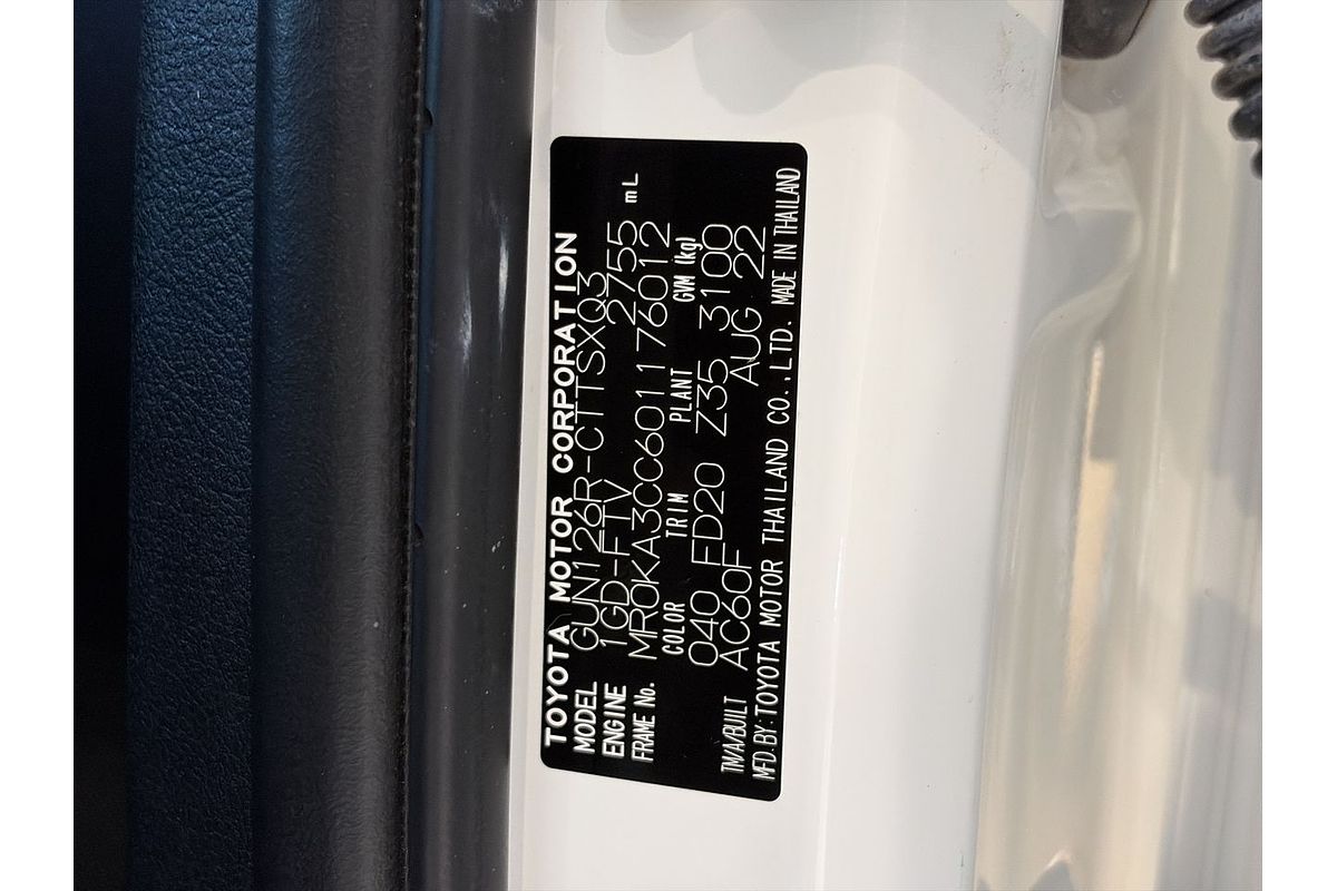 2022 Toyota Hilux SR GUN126R 4X4