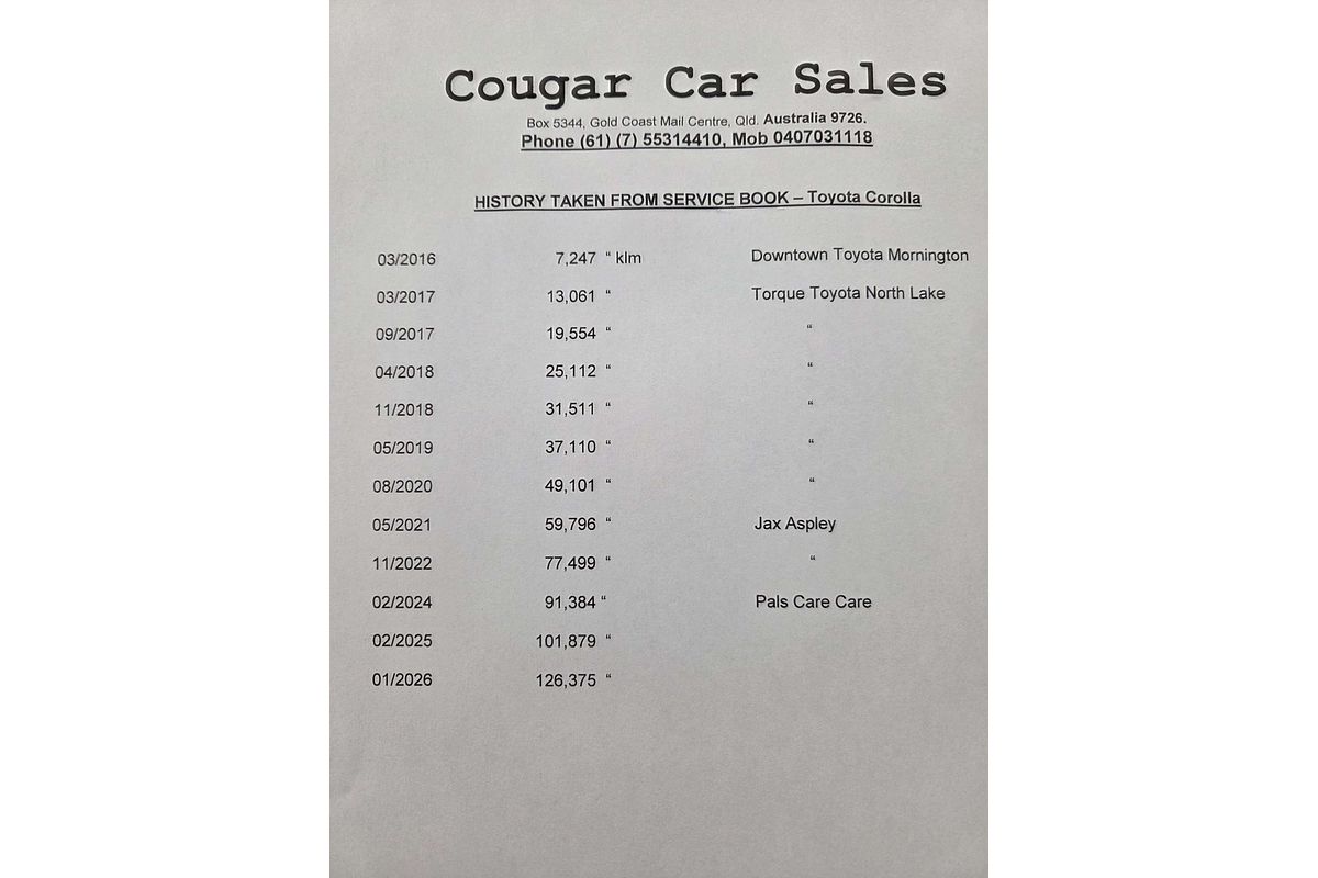 2015 Toyota Corolla Ascent Sport ZRE182R