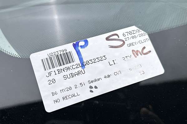 2020 Subaru Liberty 2.5i 6GEN thumb-23