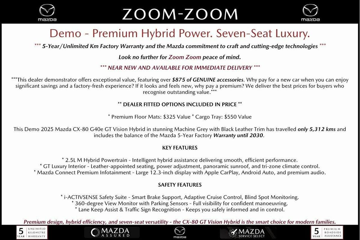 2025 Mazda CX-80 G40e GT KL