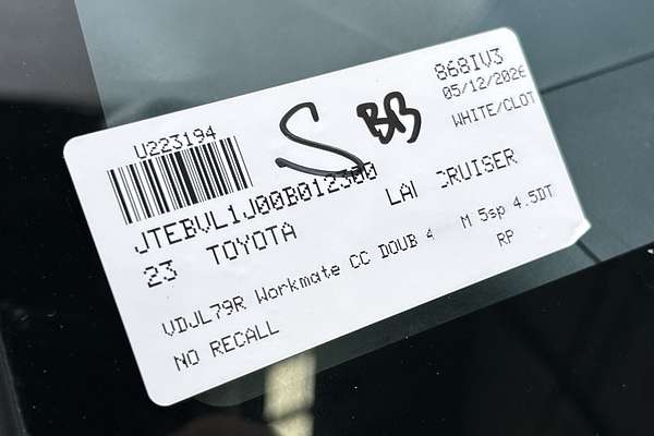 2023 Toyota Landcruiser Workmate VDJL79R 4X4 thumb-23