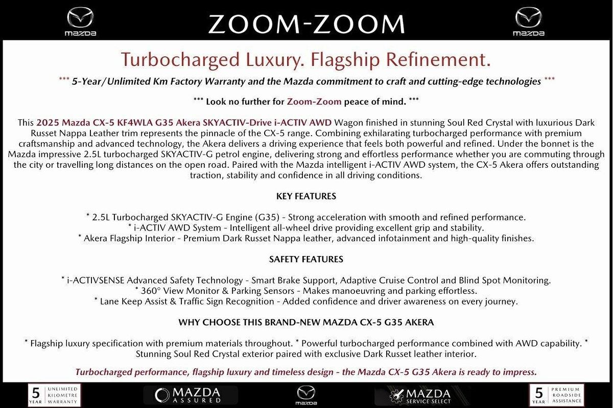 2025 Mazda CX-5 G35 Akera KF Series