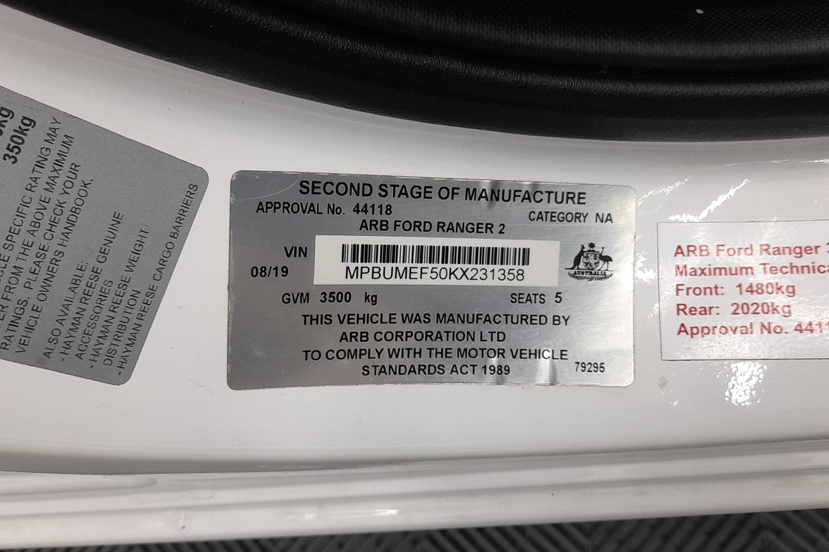 2019 Ford Ranger XL PX MkIII 4X4 3.2L