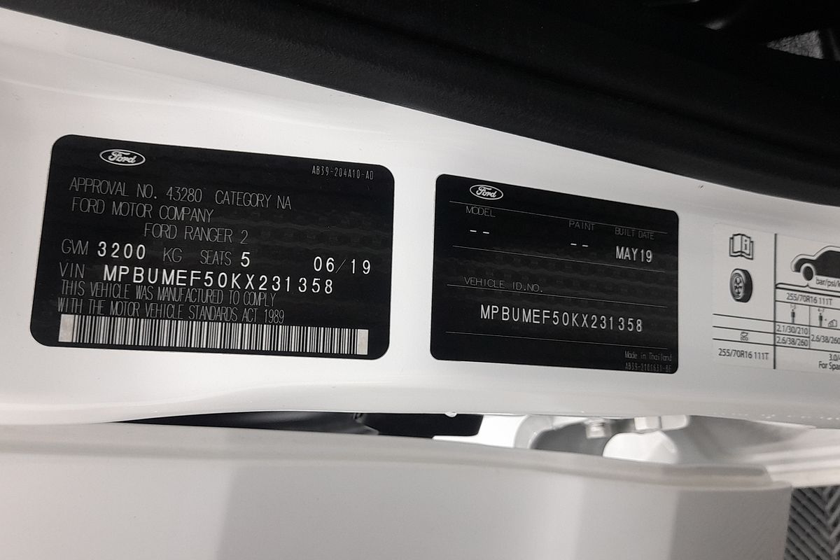 2019 Ford Ranger XL PX MkIII 4X4 3.2L