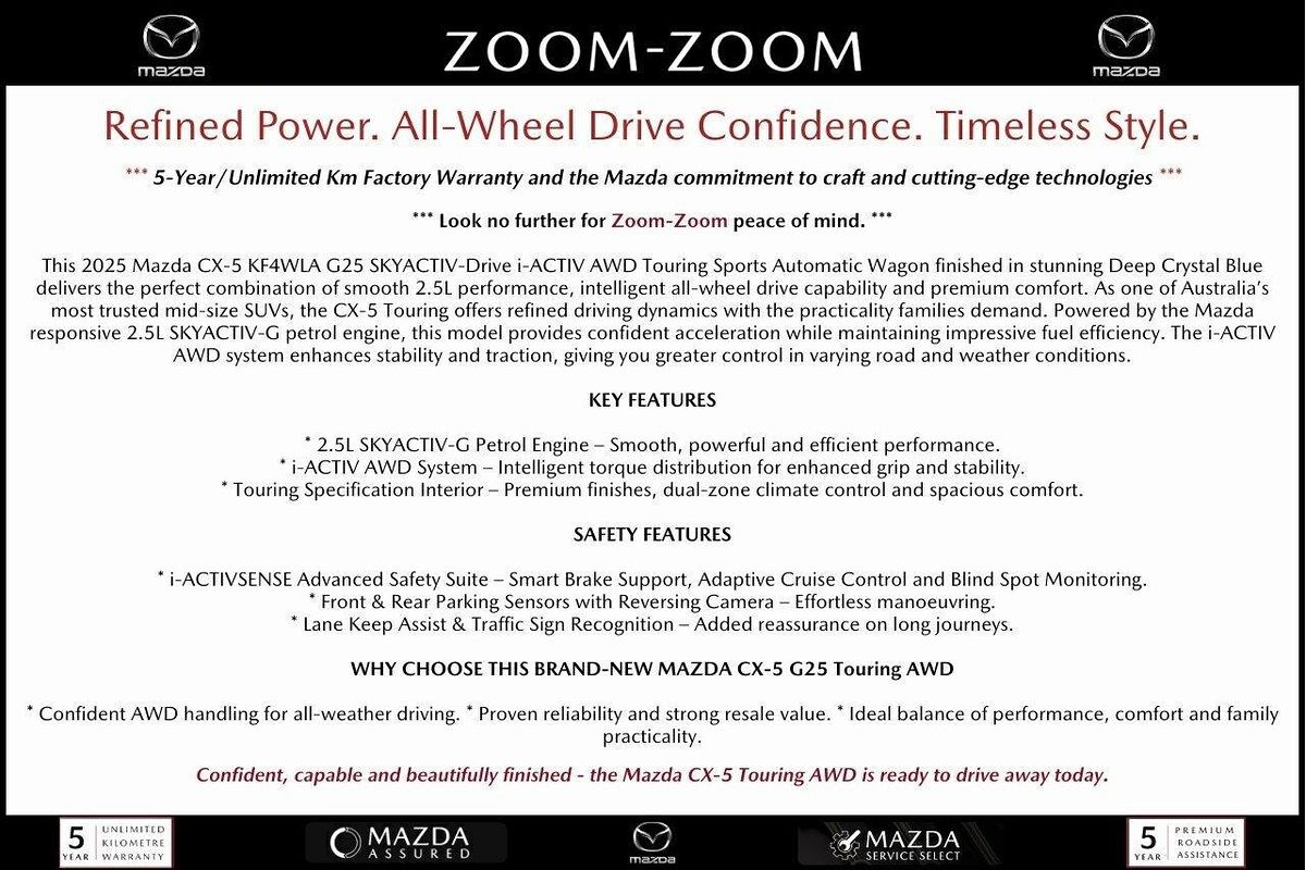 2025 Mazda CX-5 G25 Touring KF Series