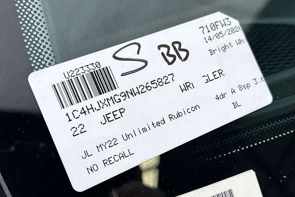 2022 Jeep Wrangler Unlimited Rubicon JL thumb-23