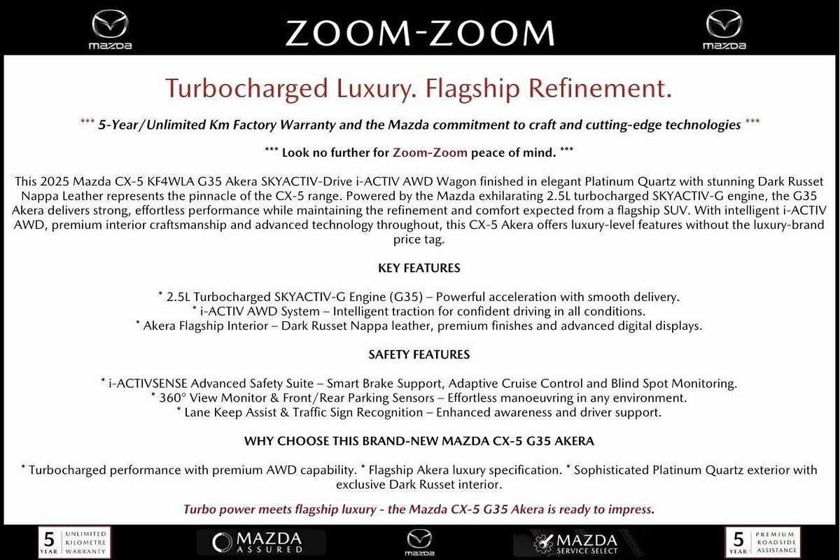 2025 Mazda CX-5 G35 Akera KF Series