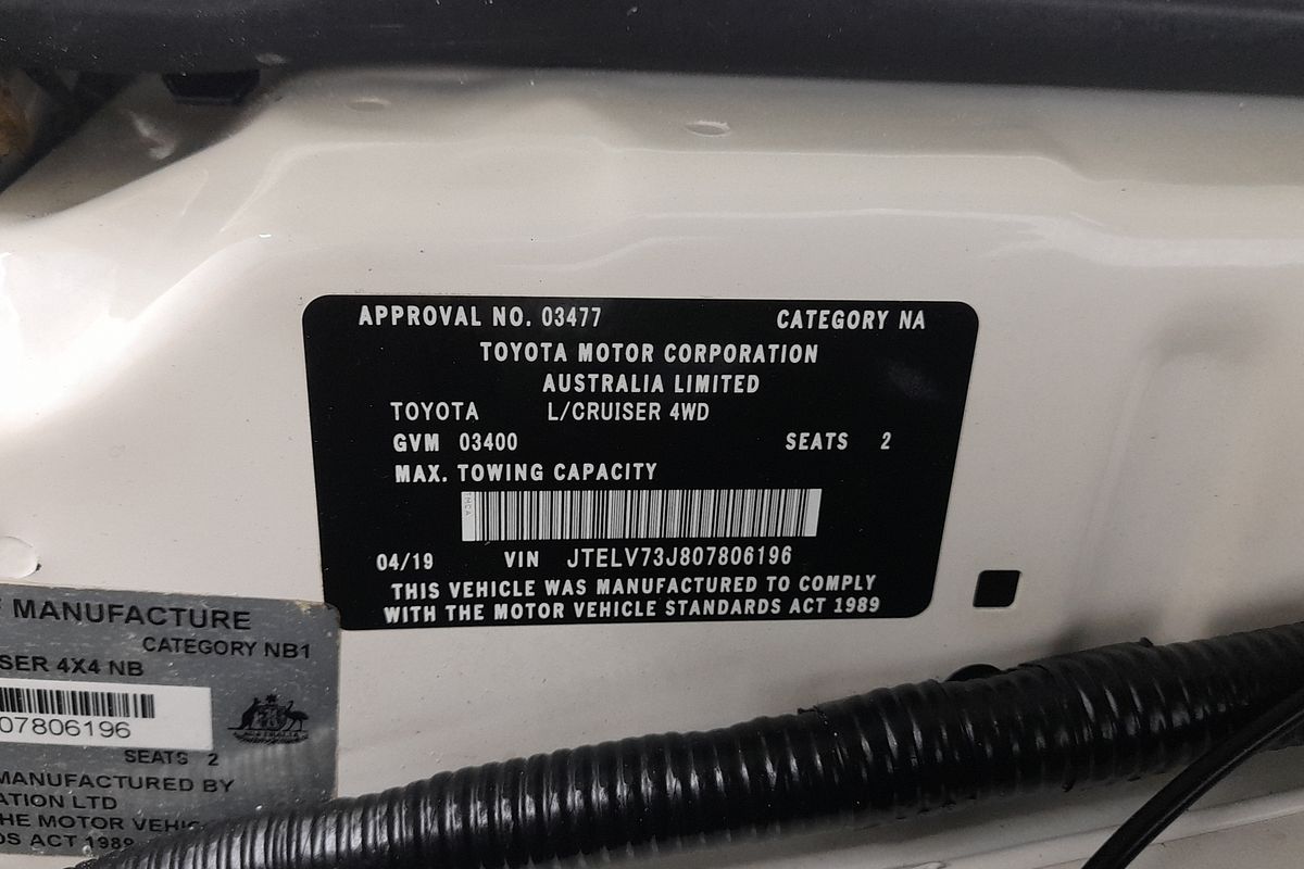 2019 Toyota Landcruiser GXL VDJ79R 4X4