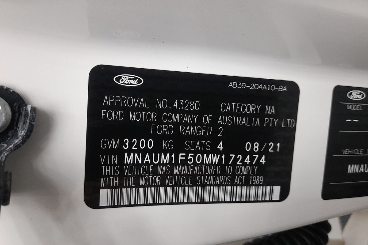 2021 Ford Ranger XL PX MkIII 4X4 3.2L