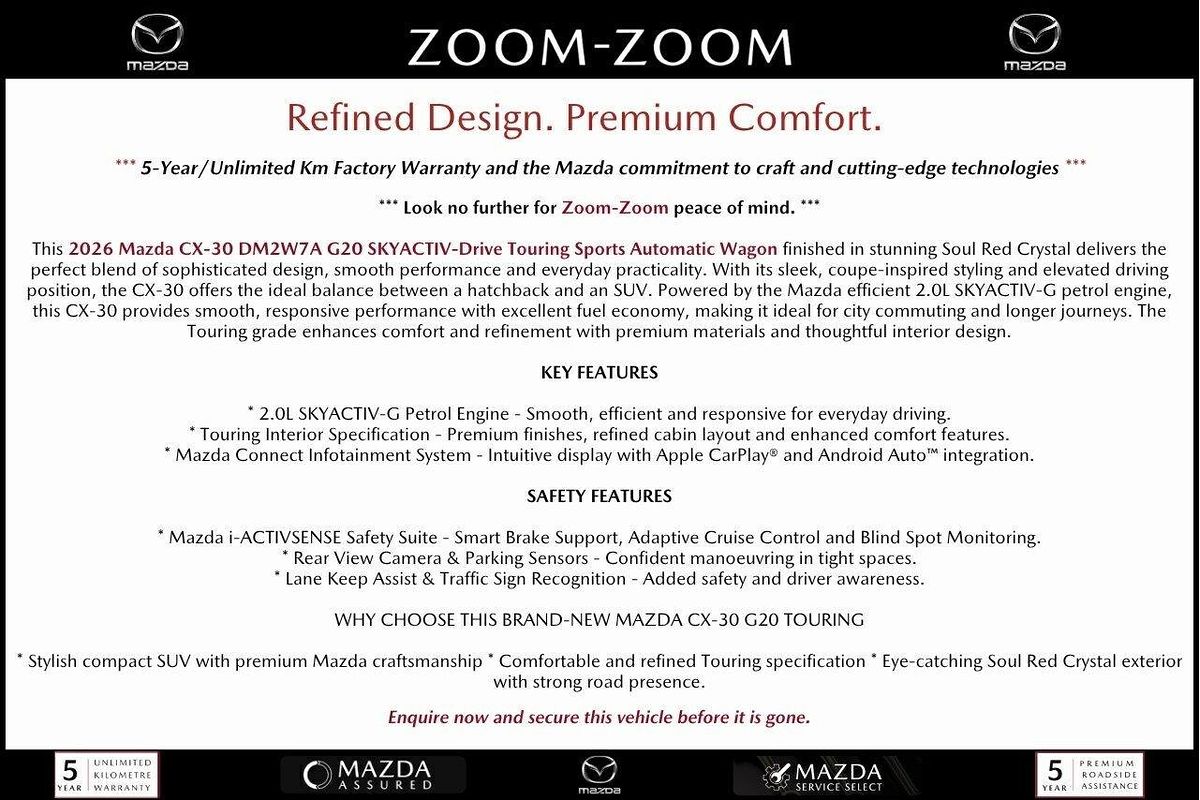 2026 Mazda CX-30 G20 Touring DM Series