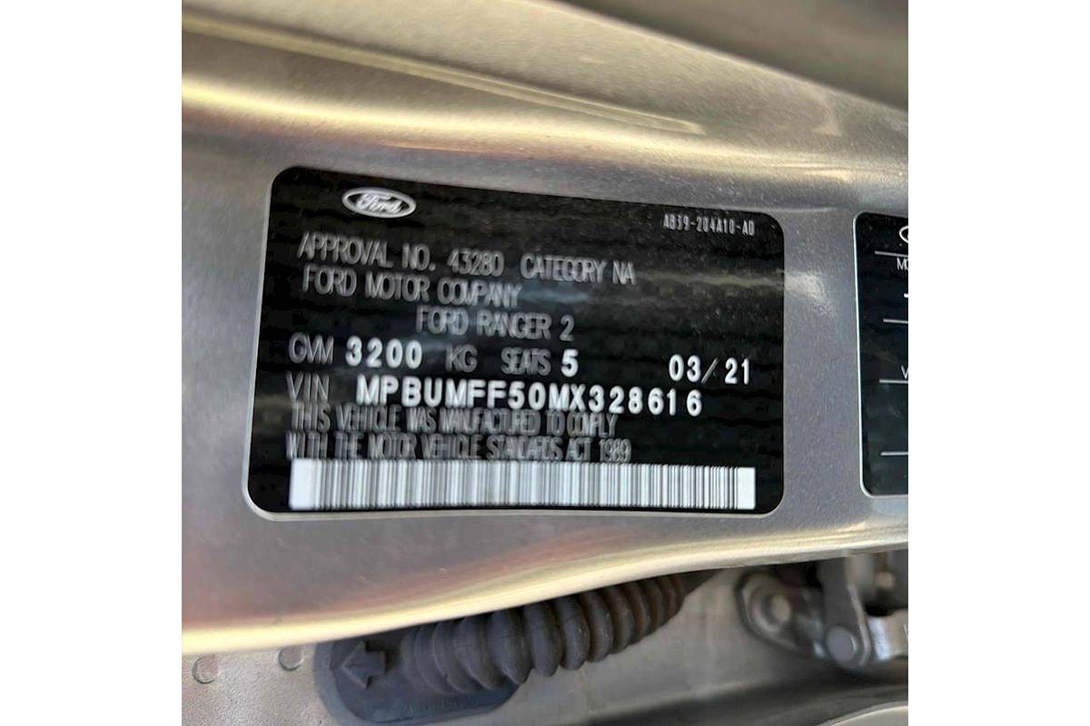 2021 Ford Ranger Wildtrak PX MkIII 4X4 3.2L