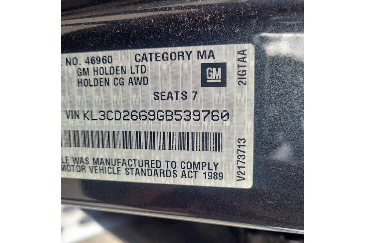 2016 Holden Captiva LTZ CG