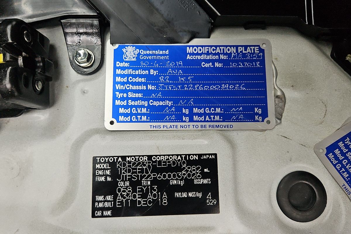 2019 Toyota Hiace Commuter KDH223R ELWB High Roof