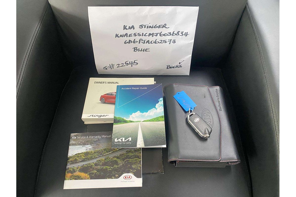 STINGER CK MY18 (441) GT (BLACK LEATHER) 3.3L TV6 TUR GASOLINE DIR INJ 8 SP AUTOMATIC 4D SEDAN 