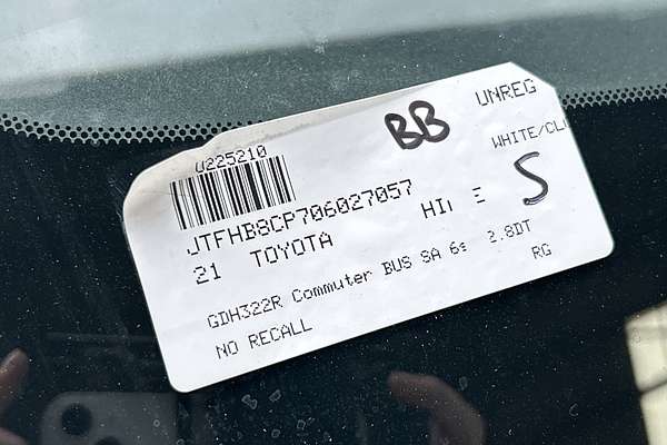 2021 Toyota Hiace Commuter GDH322R ELWB High Roof thumb-22