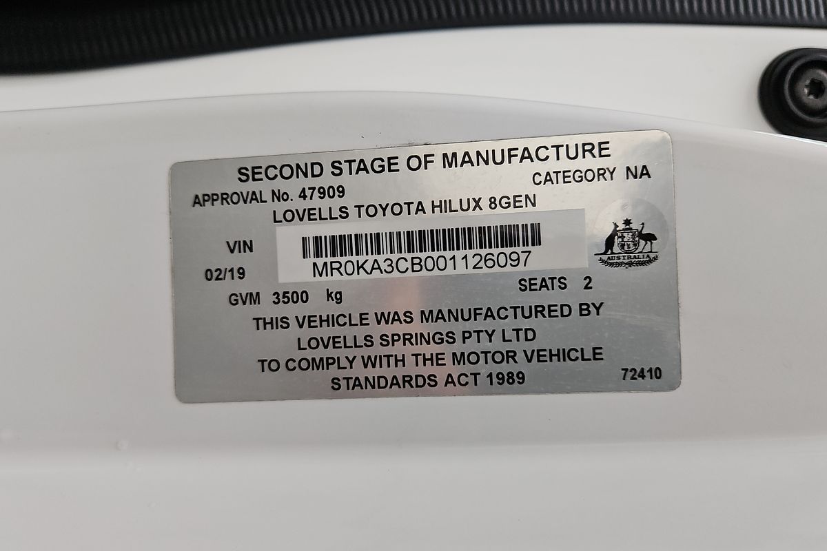 2019 Toyota Hilux SR GUN126R 4X4