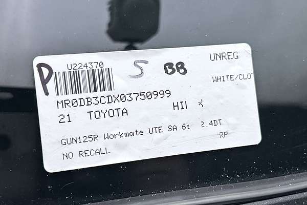 2021 Toyota Hilux Workmate GUN125R 4X4 thumb-22