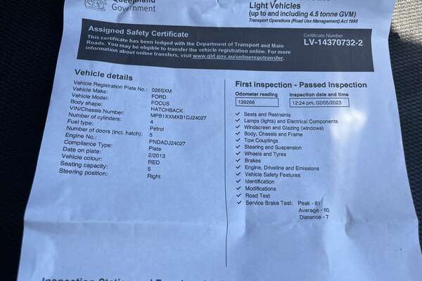 2013 Ford Focus Ambiente LW MkII