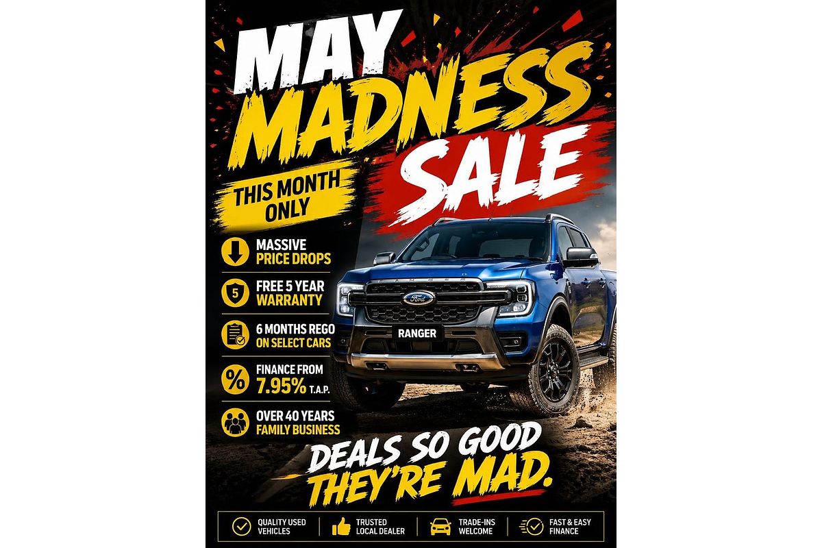 2016 Ford Ranger XL Hi-Rider PX MkII Rear Wheel Drive 2.2L