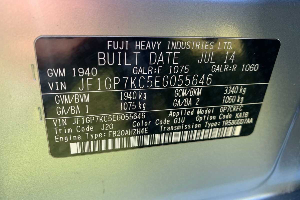 2014 Subaru XV 2.0i G4X