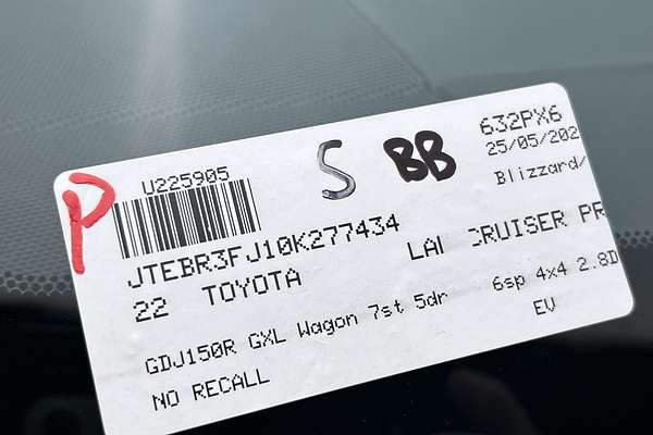 2022 Toyota Landcruiser Prado GXL GDJ150R thumb-23
