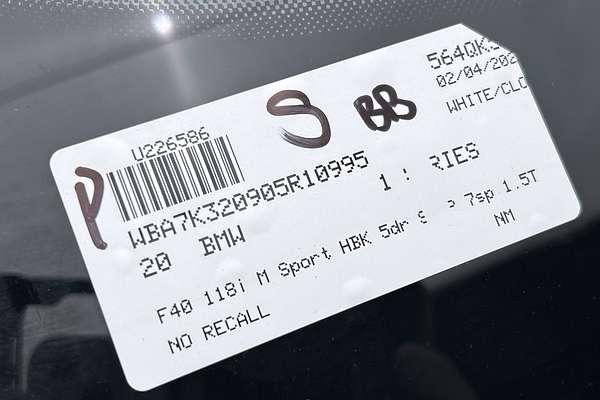 2020 BMW 1 Series 118i M Sport F40 thumb-23