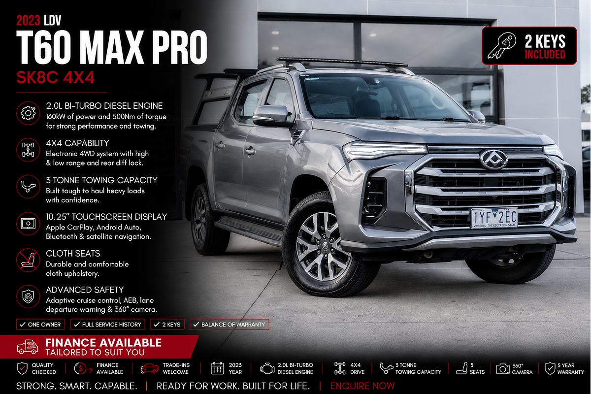 2023 LDV T60 Max PRO SK8C 4X4