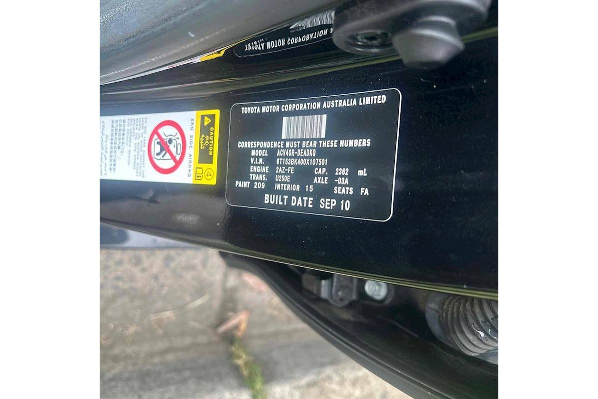 2010 Toyota Camry Altise ACV40R