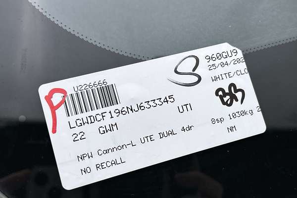 2022 GWM Ute Cannon-L NPW 4X4 thumb-23
