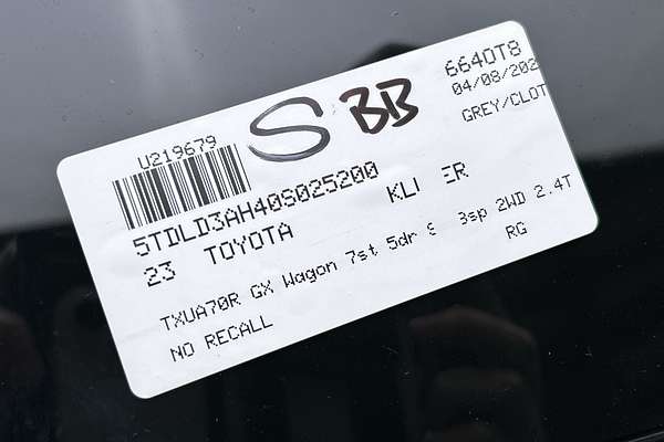 2023 Toyota Kluger GX TXUA70R thumb-23