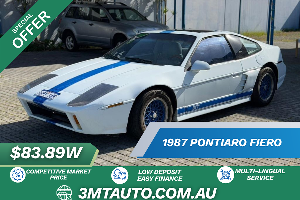 1987 Pontiac Fiero GT 4sp 6cyl Auto Coupe RWD