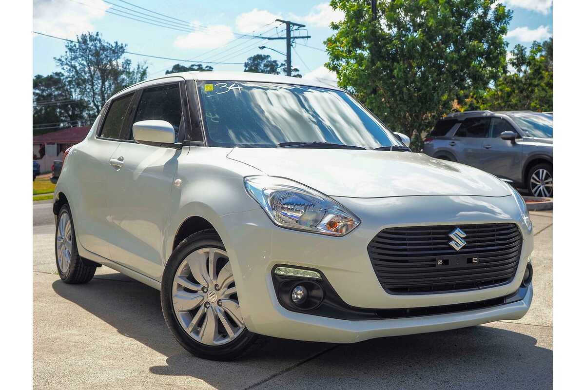 SOLD 2017 Suzuki Swift GL Navigator in White Used Hatch Springwood QLD
