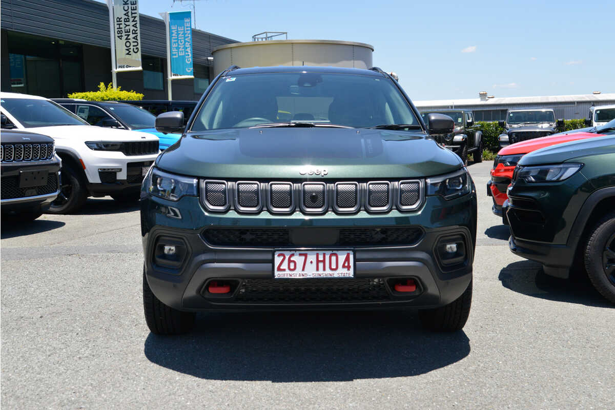 SOLD 2022 Jeep Compass Trailhawk in Hunter Green Demo SUV