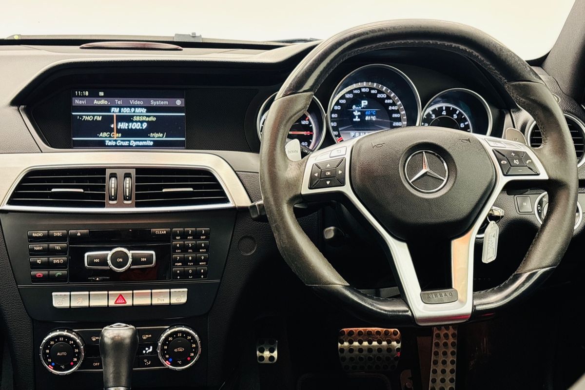 2012 Mercedes-benz C63 AMG 7 SP AUTOMATIC G-TRONIC 2D COUPE V8