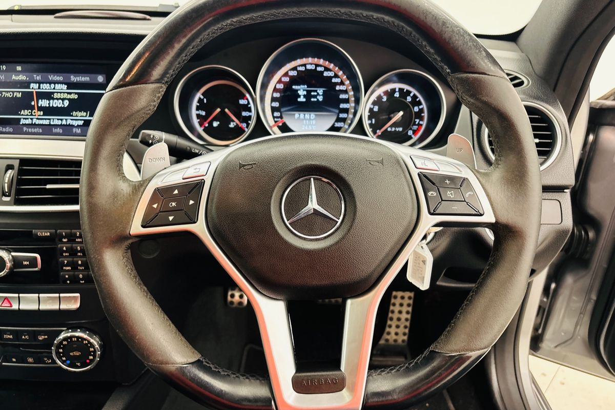 2012 Mercedes-benz C63 AMG 7 SP AUTOMATIC G-TRONIC 2D COUPE V8