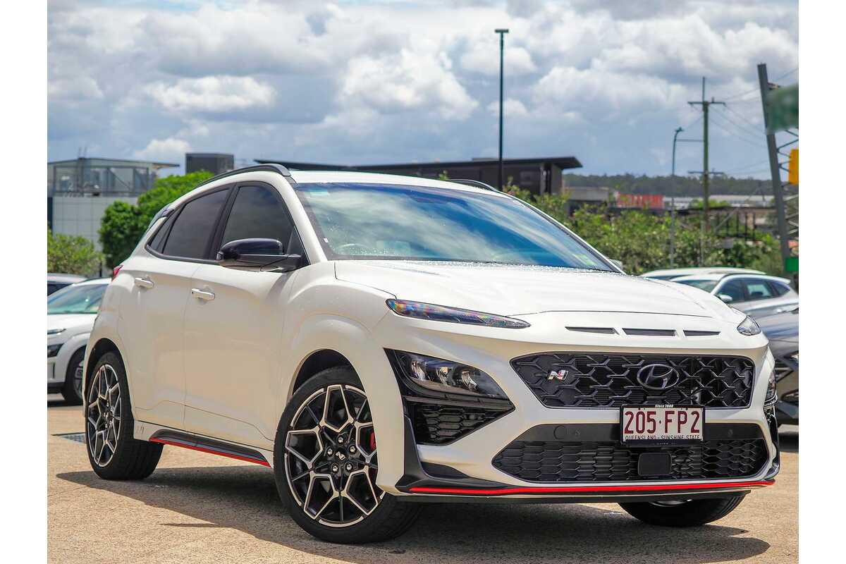 SOLD 2022 Hyundai Kona N Premium in White | Demo SUV | Hillcrest QLD