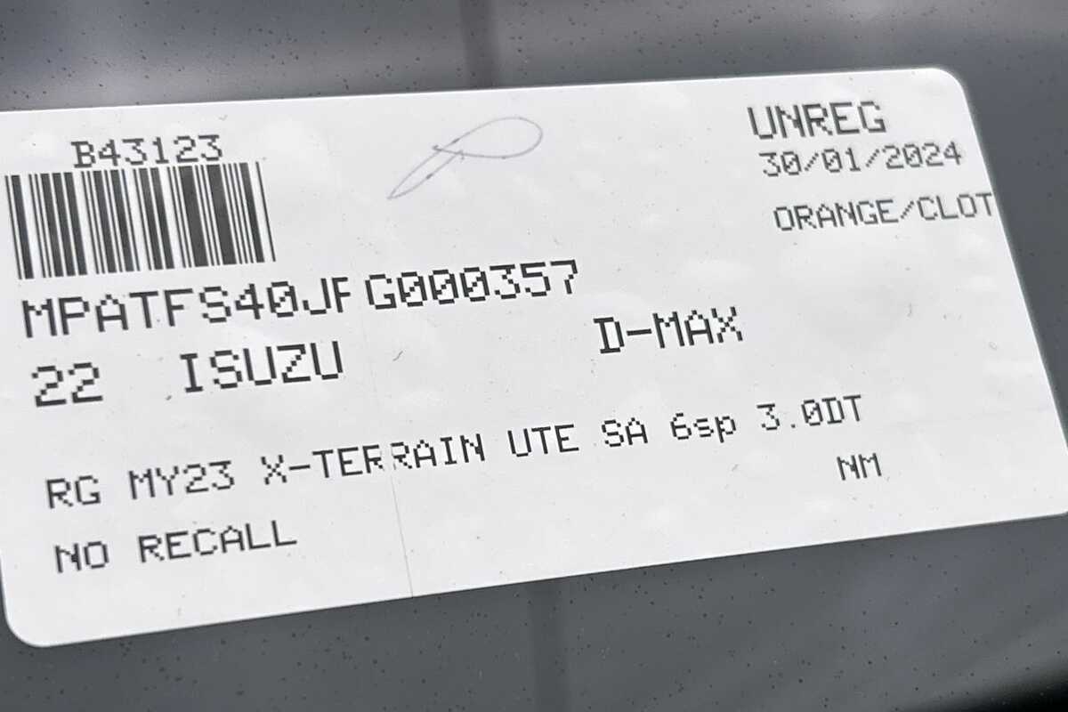 2022 Isuzu D-MAX X-TERRAIN 4X4