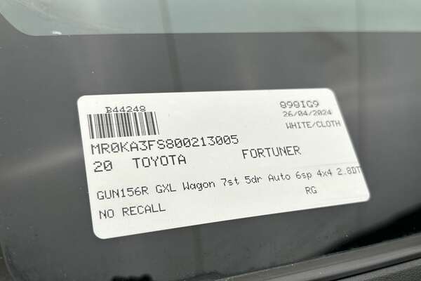 2020 Toyota Fortuner GXL GUN156R
