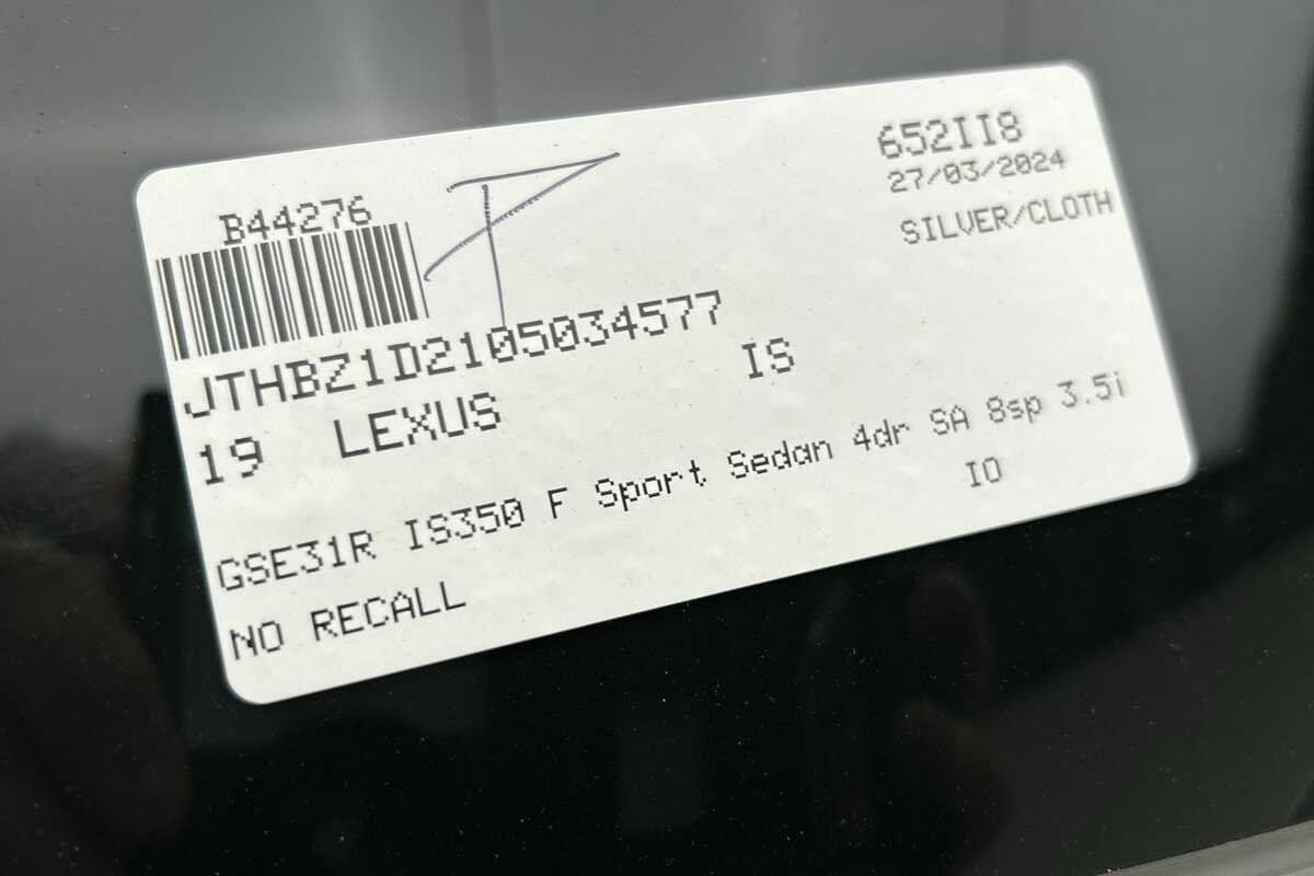 2019 Lexus IS IS350 F Sport GSE31R