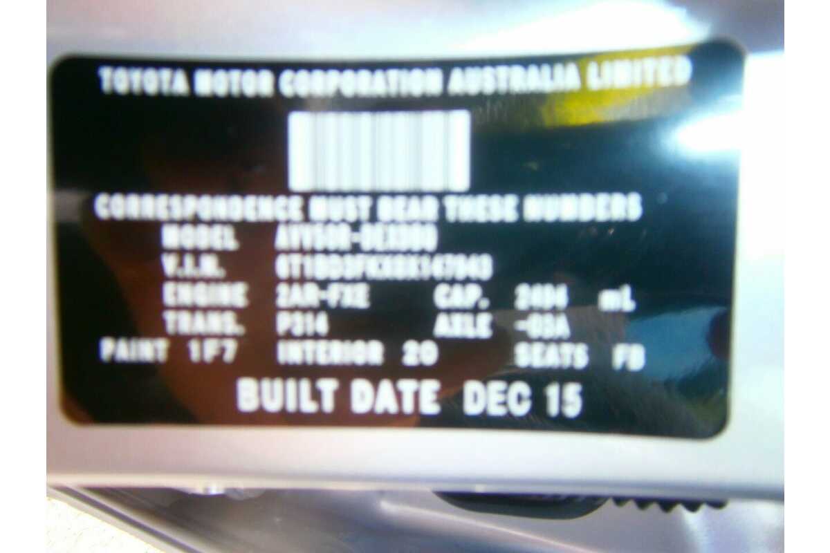 2015 Toyota Camry Atara S Hybrid AVV50R MY15