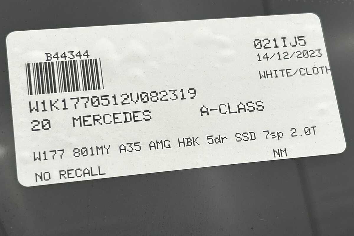 2020 Mercedes Benz A-Class A35 AMG W177